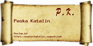 Peska Katalin névjegykártya